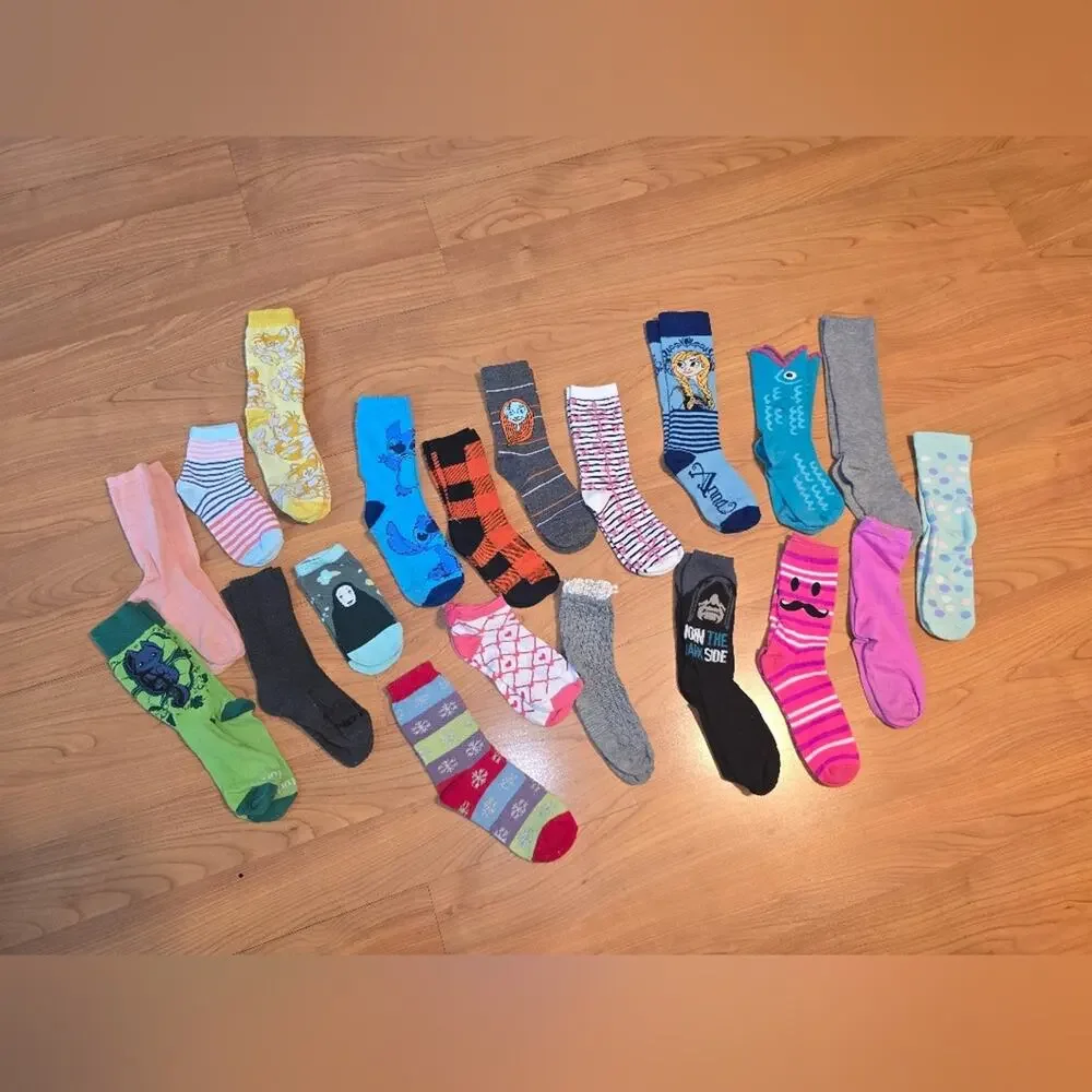 Assortment of Kids Novelty Socks Size Medium